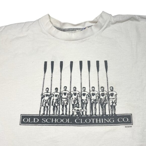 Vintage Old School Clothing Co Rowing Team Single Stitch T-Shirt Size XL - Picture 2 of 8